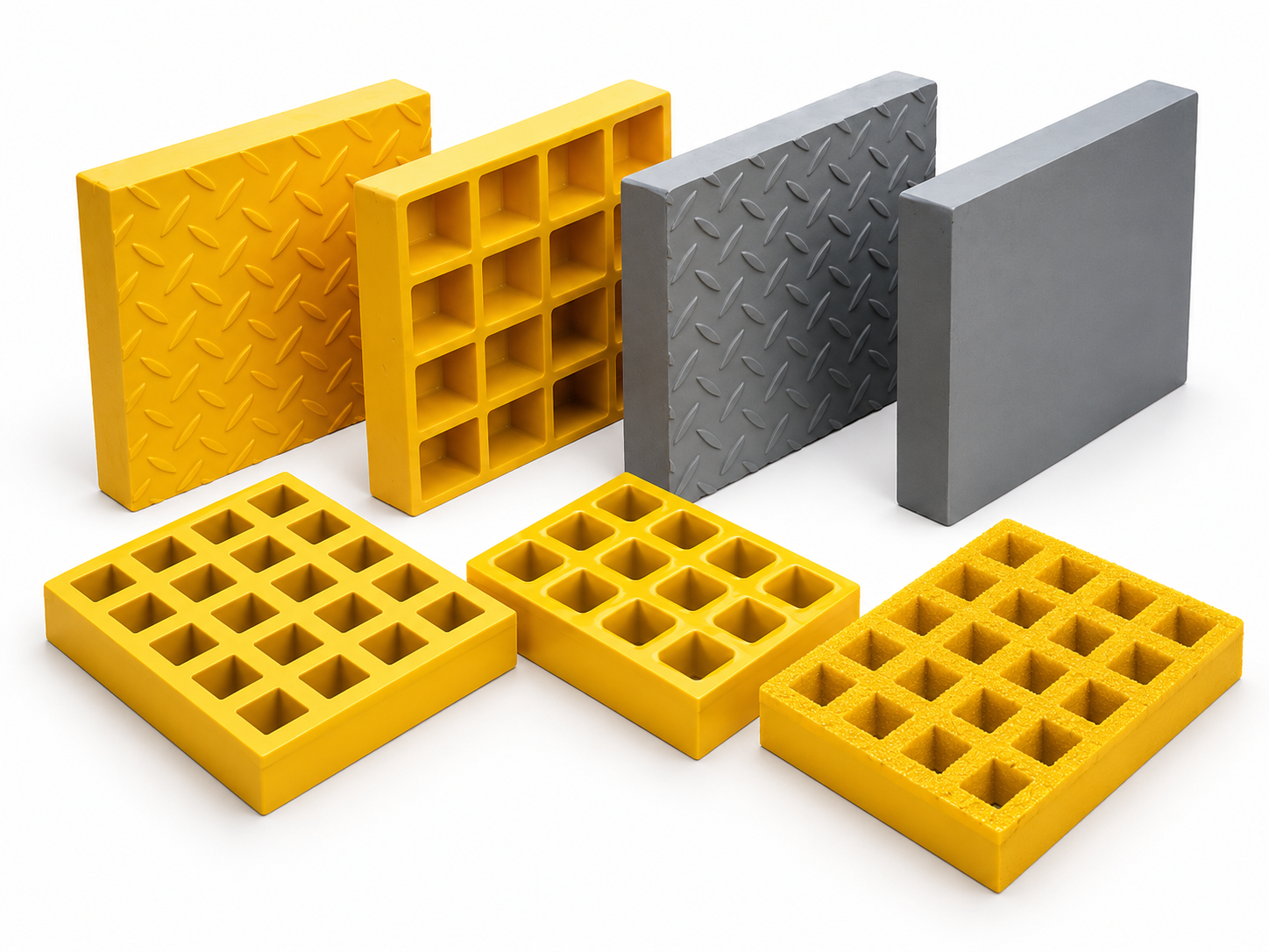 Yellow FRP moulded grating from the DGRID product range